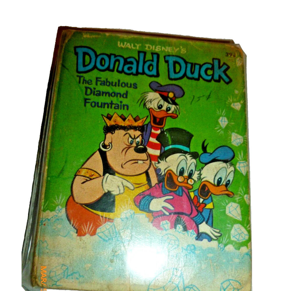 Disney Big Little Book Donald Duck Fabulous Diamond Fountain Whitman 1967 OS